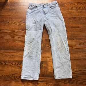 Vintage Calvin Klein Light Wash Denim Blue Jeans 32” W 31” Ins Made in USA